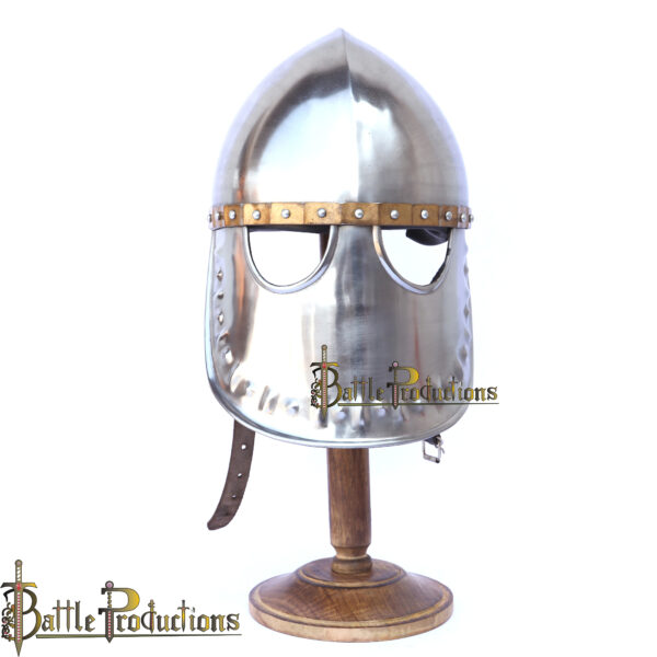 Medieval Brass Trim Italo-Norman Helmet (BPHL2257) - Image 3