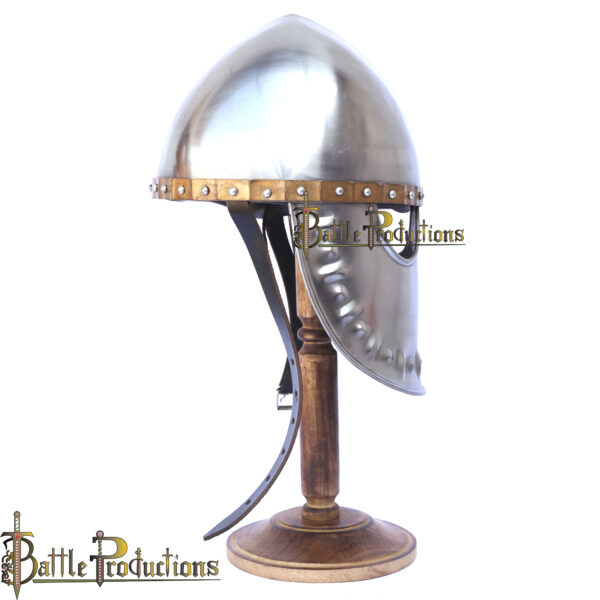 Medieval Brass Trim Italo-Norman Helmet (BPHL2257) - Image 4