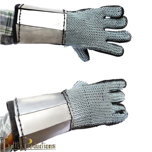 Medieval Round Butted Chainmail Gauntlets (BPGS2428) - Image 3