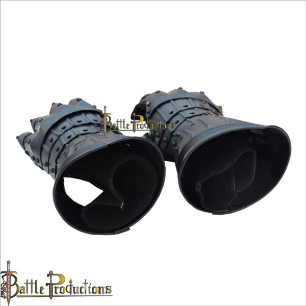 Medieval Fantasy Gothic Articulated Gauntlets (Black) (BPGS2426) - Image 5