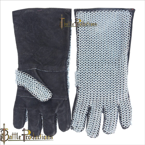 Medieval Round Butted Chainmail Gauntlets (BPGS2429) - Image 2