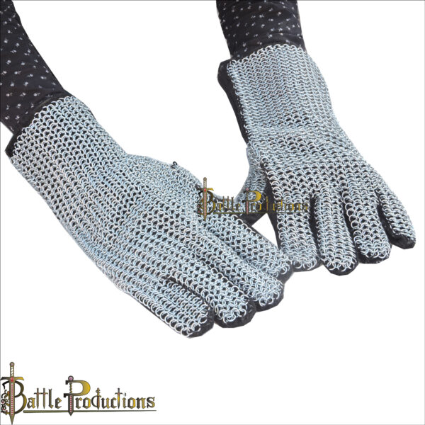 Medieval Round Butted Chainmail Gauntlets (BPGS2429) - Image 5