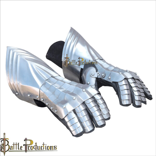 Medieval Steel Knight Gauntlets (BPGS2411) - Image 5