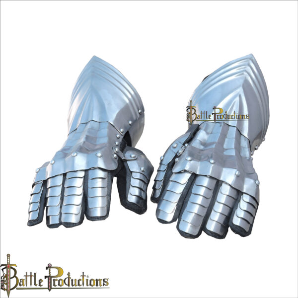 Medieval Steel Knight Gauntlets (BPGS2411) - Image 3