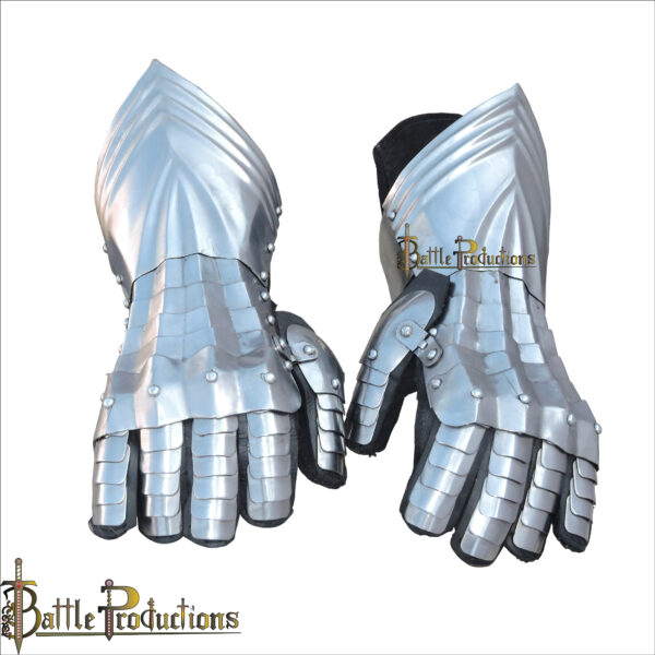 Medieval Steel Knight Gauntlets (BPGS2411) - Image 2