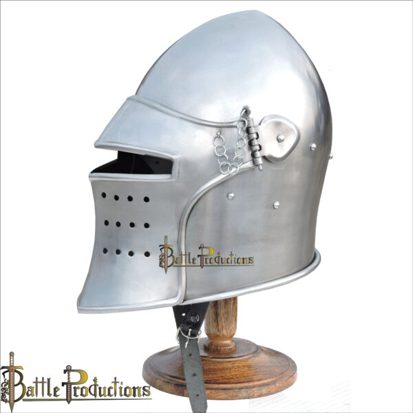 Medieval Visored Barbuta Helmet (BPHL2281) - Image 4