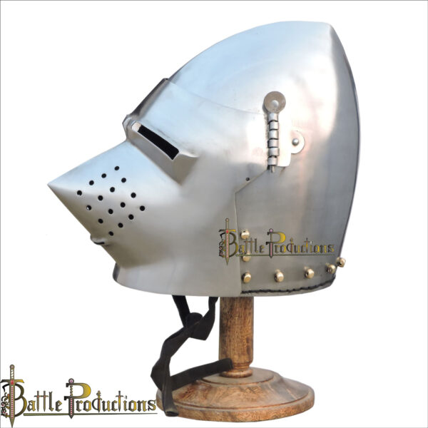 Medieval Pig Face Bascinet Helmet (BPHL2297) - Image 3