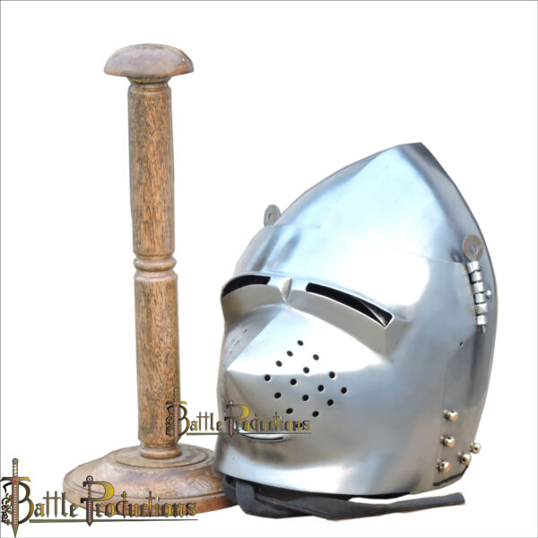 Medieval Pig Face Bascinet Helmet (BPHL2297) - Image 4