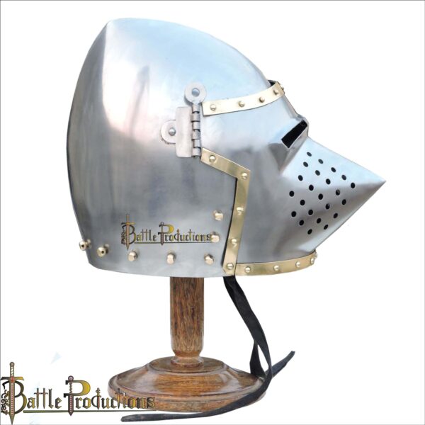 Medieval Hound Skull Pig Face Bascinet Helmet (BPHL2315) - Image 5