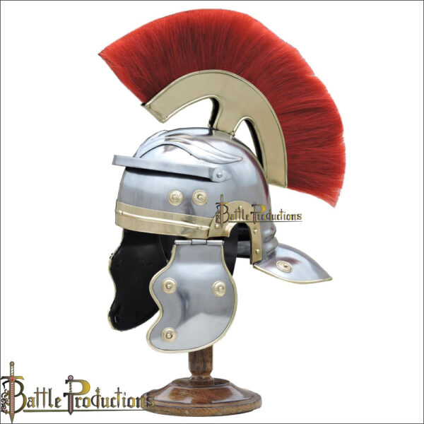 Roman Centurion Helmet With Red Plume (BPHL2339) - Image 3