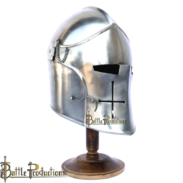 Medieval Visored Barbuta Helmet (BPHL2343)