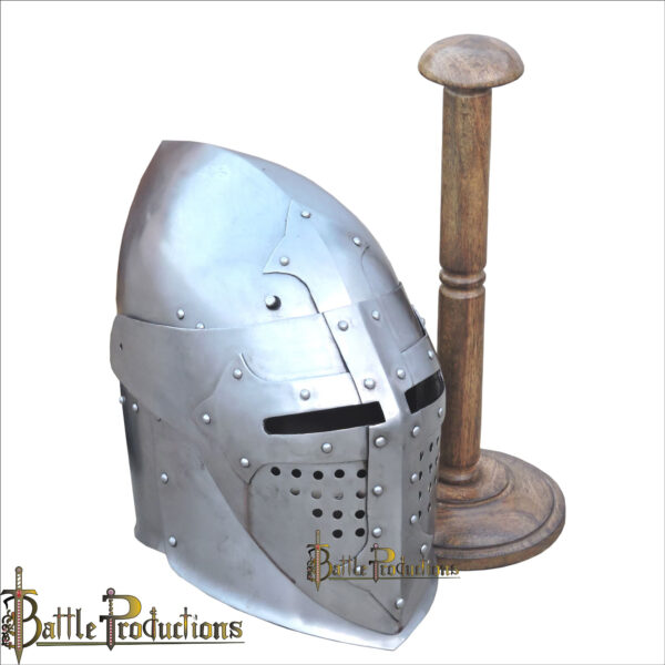 Medieval Visored Bascinet Helmet (BPHL2290) - Image 6