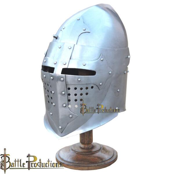 Medieval Visored Bascinet Helmet (BPHL2290) - Image 4