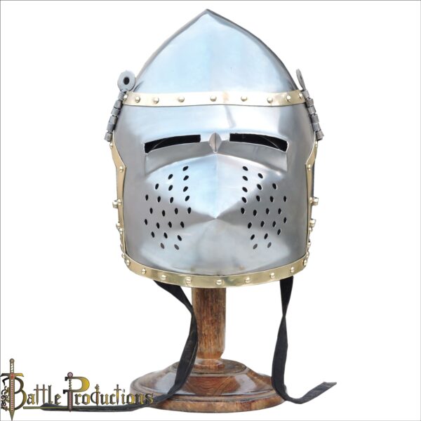 Medieval Hound Skull Pig Face Bascinet Helmet (BPHL2315) - Image 2