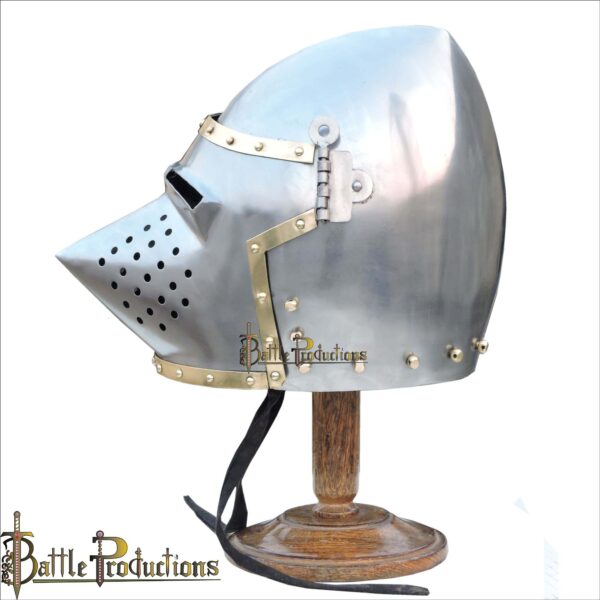 Medieval Hound Skull Pig Face Bascinet Helmet (BPHL2315) - Image 3