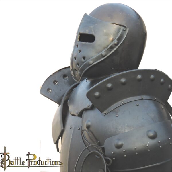 Medieval Black Knight Half Suit of Armour - Image 6