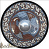 Medieval Round Viking Shield with Stylized Eagle Decors