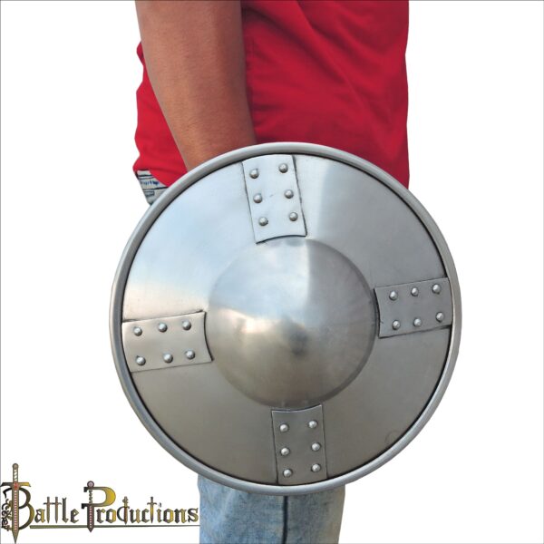 Medieval Knight Buckler with 4 Plates - Image 2