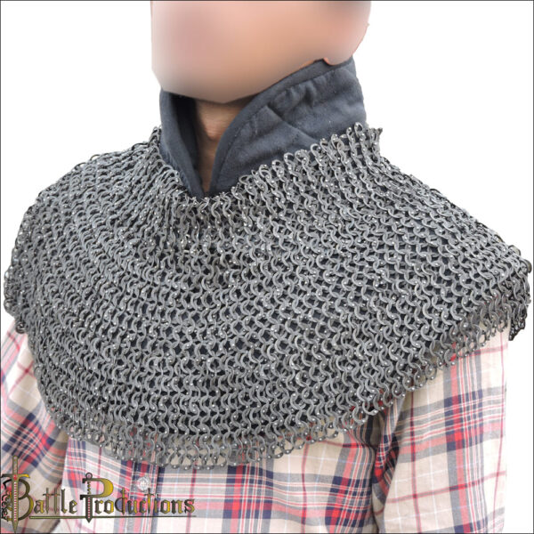 Medieval Riveted Flat Rings Chainmail Aventail - Image 2