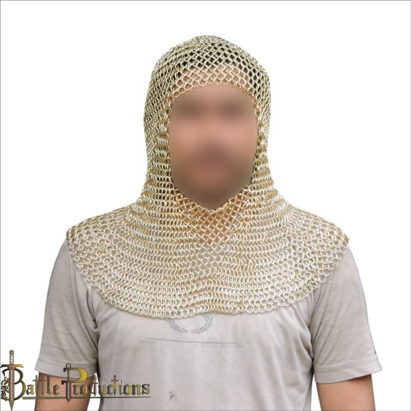 Medieval Round Rings Butted Chainmail Coif