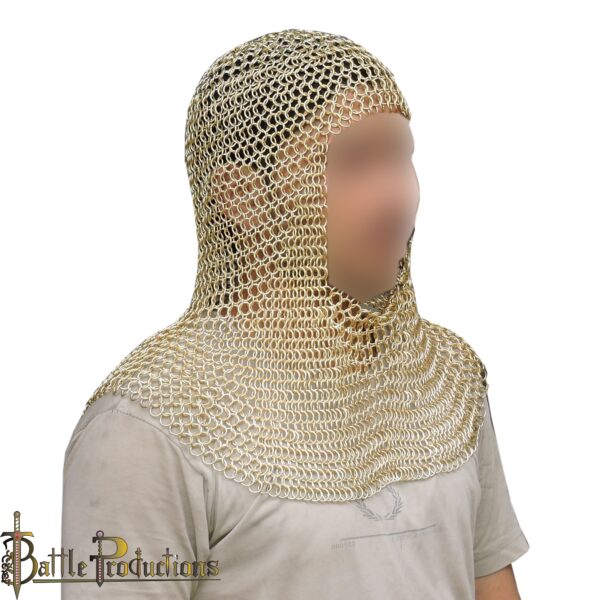 Medieval Round Rings Butted Chainmail Coif - Image 2