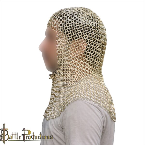 Medieval Round Rings Butted Chainmail Coif - Image 3