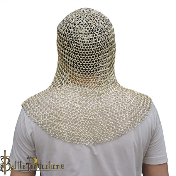 Medieval Round Rings Butted Chainmail Coif - Image 4