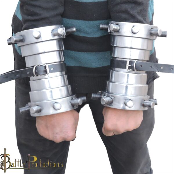 Vintage Steel Bracers (BPBS2722) - Image 2