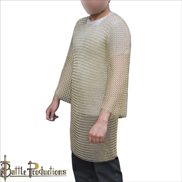 Medieval Round Rings Butted Full Sleeves Chainmail Hauberk - Image 3