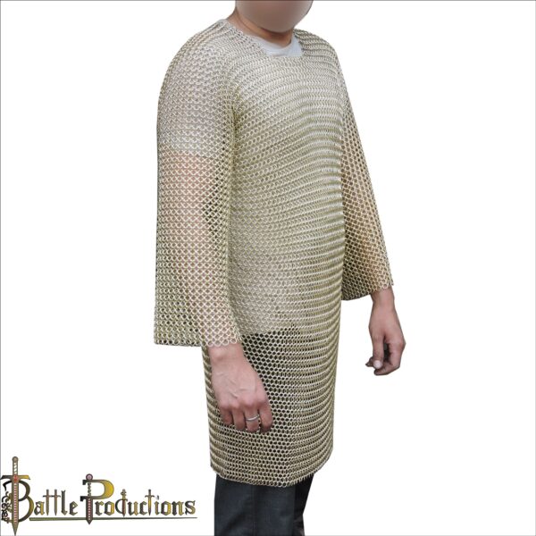 Medieval Round Rings Butted Full Sleeves Chainmail Hauberk - Image 2