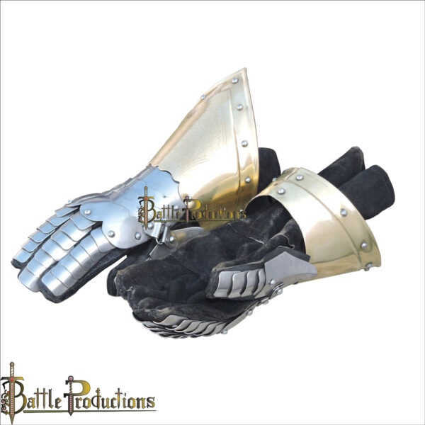 Medieval Articulated Gauntlets (Brass Plated) (BPGS2410) - Image 4