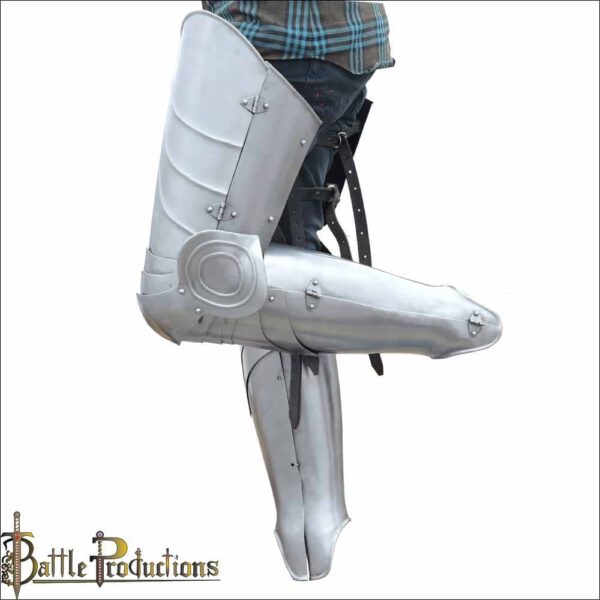 Medieval Steel Warrior Full Leg Armour (BPLG2856) - Image 3