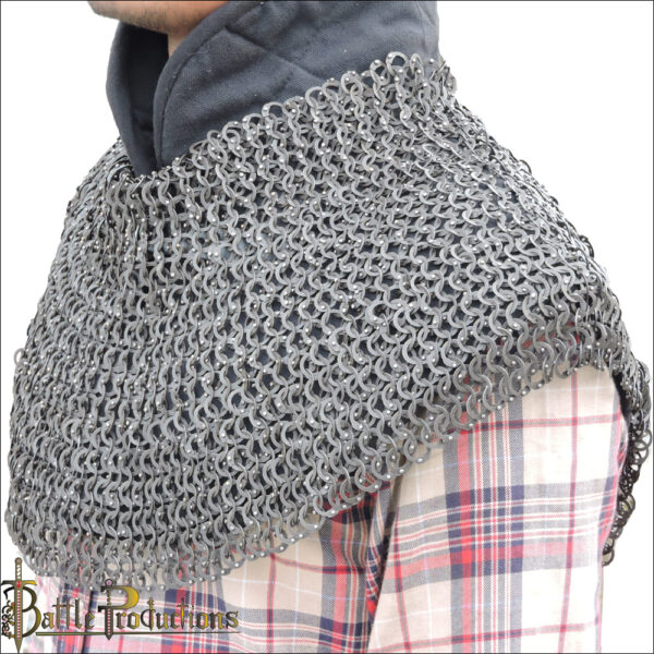 Medieval Riveted Flat Rings Chainmail Aventail - Image 3