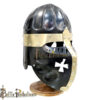 Fantasy Crusader SCA Armor Helmet with Brass Cross (BPHL2384)