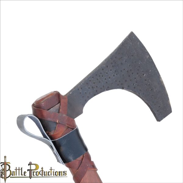 Medieval Fully Functional Viking Dotted Head Axe - Image 5