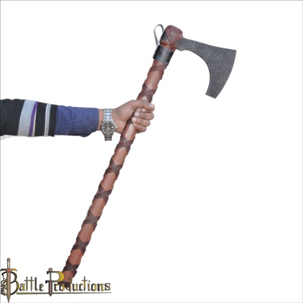 Medieval Fully Functional Viking Dotted Head Axe - Image 2