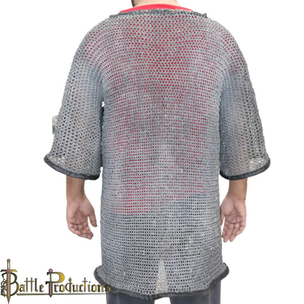 Medieval Flat Ring Riveted Chainmail Skirt - Image 7