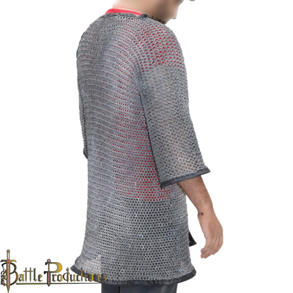 Medieval Flat Ring Riveted Chainmail Skirt - Image 5