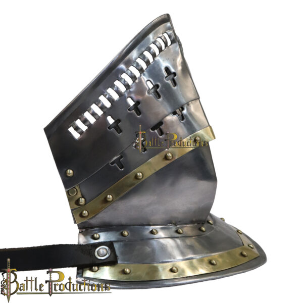 Medieval Knight Burgonet Bevor - Image 4