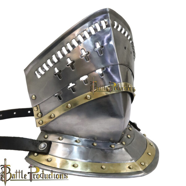 Medieval Knight Burgonet Bevor - Image 3