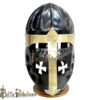 Fantasy Crusader SCA Armor Helmet with Brass Cross (BPHL2384) - Image 2