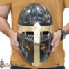 Fantasy Crusader SCA Armor Helmet with Brass Cross (BPHL2384) - Image 6