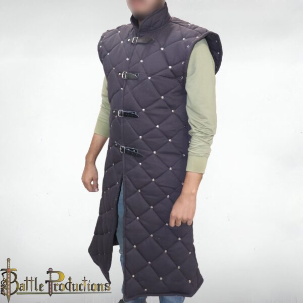 Medieval Gambeson Full-Length Padded Armor Jacket - Image 3