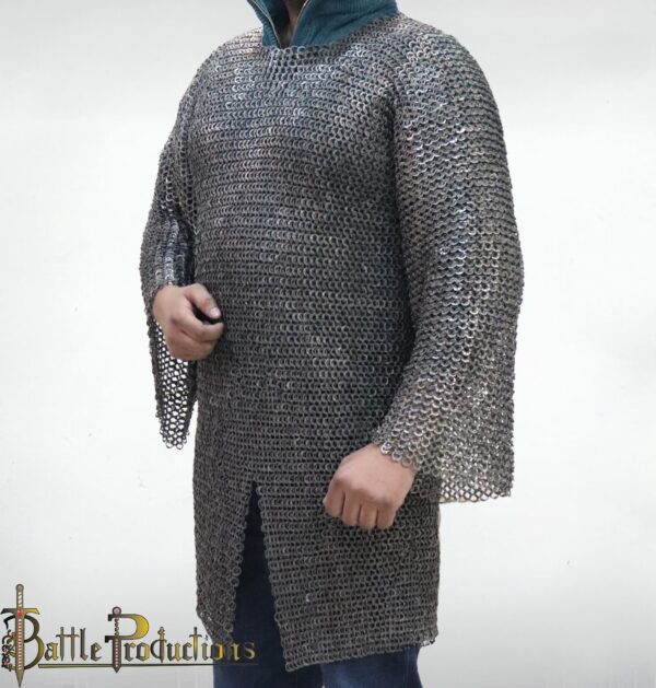 Medieval Full Sleeves Chainmail Hauberk - Image 2