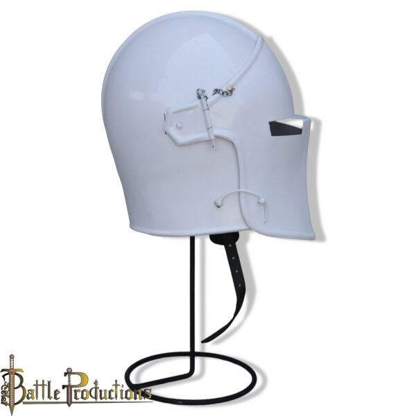 Medieval Visored Barbuta Helmet - Image 4