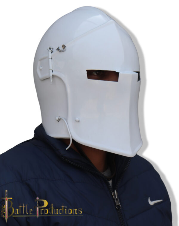 Medieval Visored Barbuta Helmet - Image 8