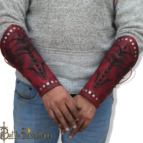 Medieval Leather Bracers - Image 2