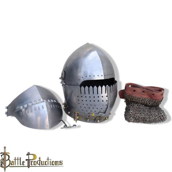 Medieval Armet Helmet - Image 6