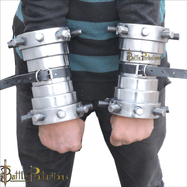 Vintage Steel Bracers (BPBS2722) - Image 2