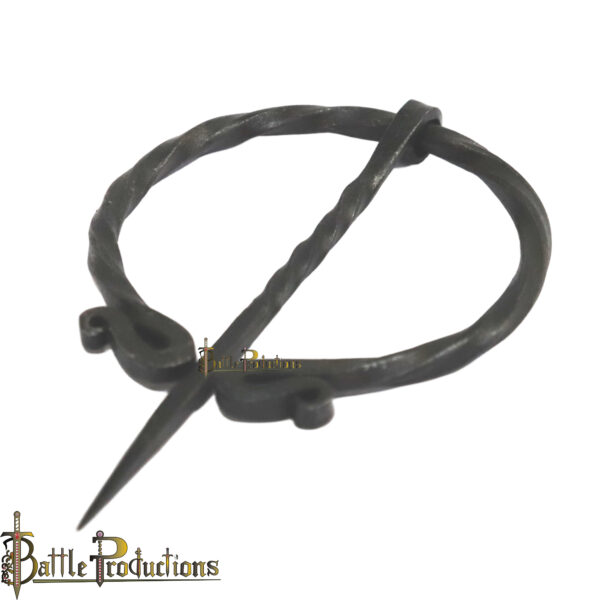 Hand-Forged Iron Ring Brooch Cloak Pin - Image 2